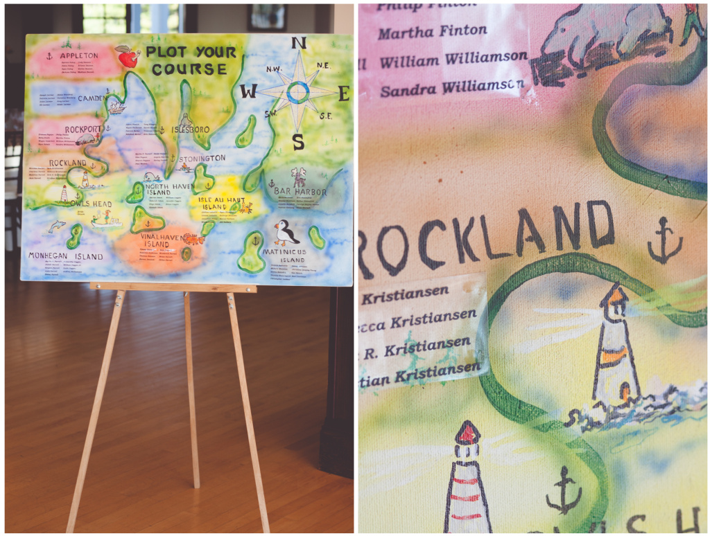 image of handmade escort table for wedding