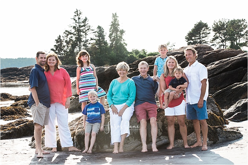 Pemaquid Beach Park Family Portrait Session Sarah Jane Photography