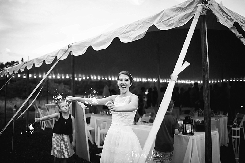 Wedding Sparklers Maine Wedding Photographer | Sarah Jane Photography