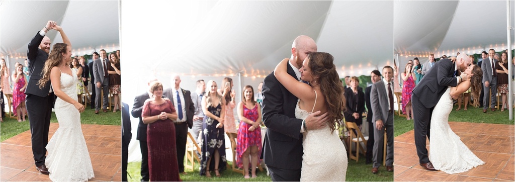 Maine Wedding at Gisland Farm Maine Audubon Center Tented Wedding First Dance