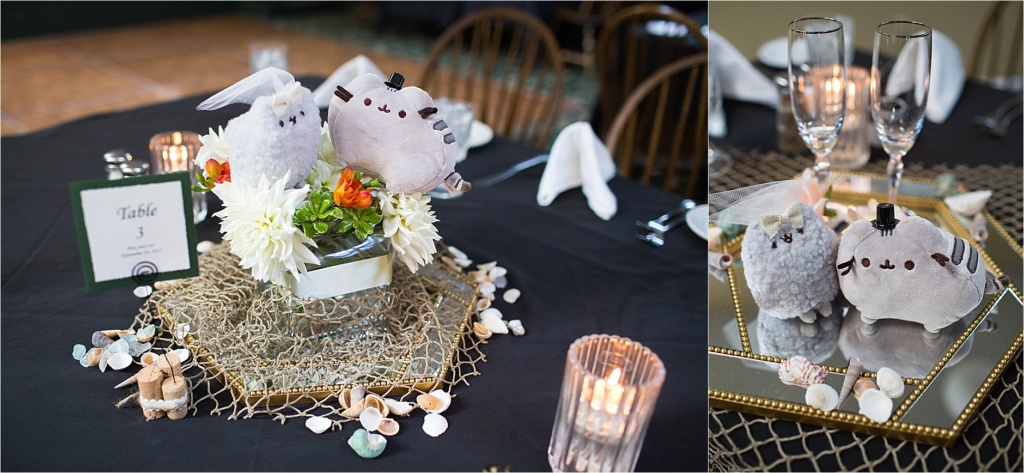 Pusheen Centerpiece Maine Wedding Photography Ogunquit