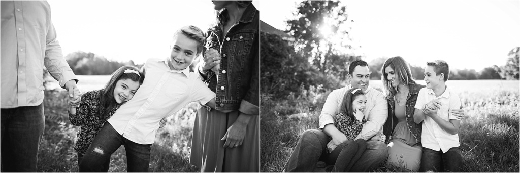 Family Portrait Black and White Picture Saco Old Orchard Beach Maine