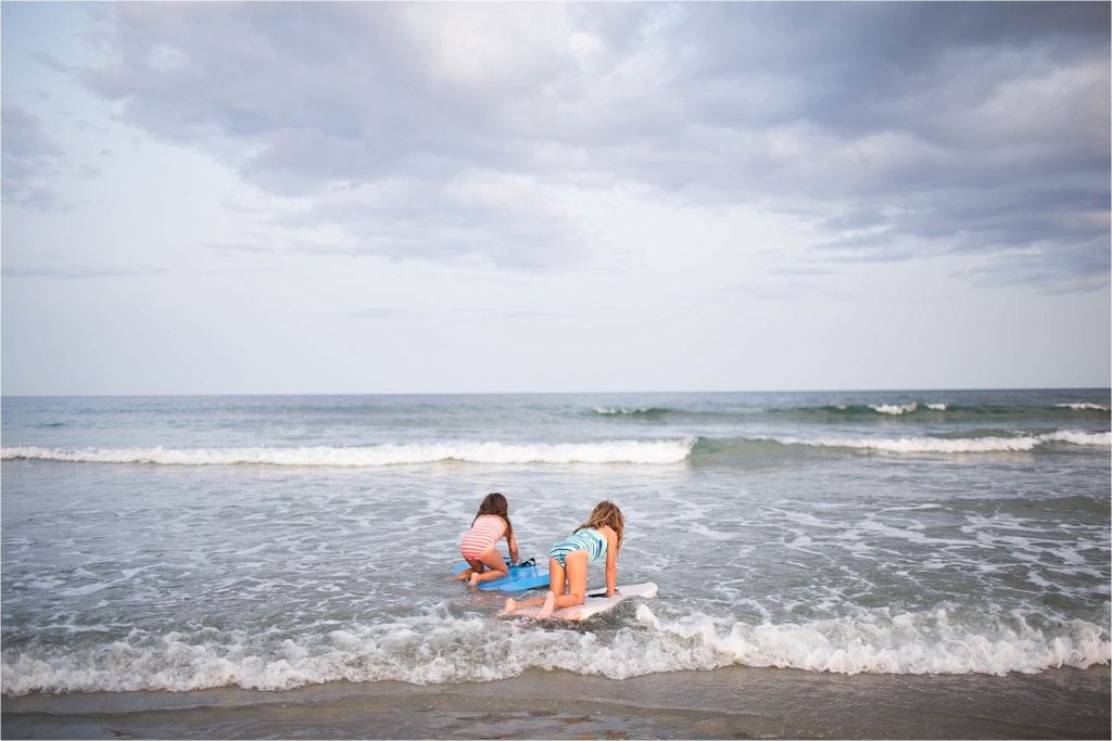 Wells Beach Family Photographer Sarah Jane Photography surfing in cold water