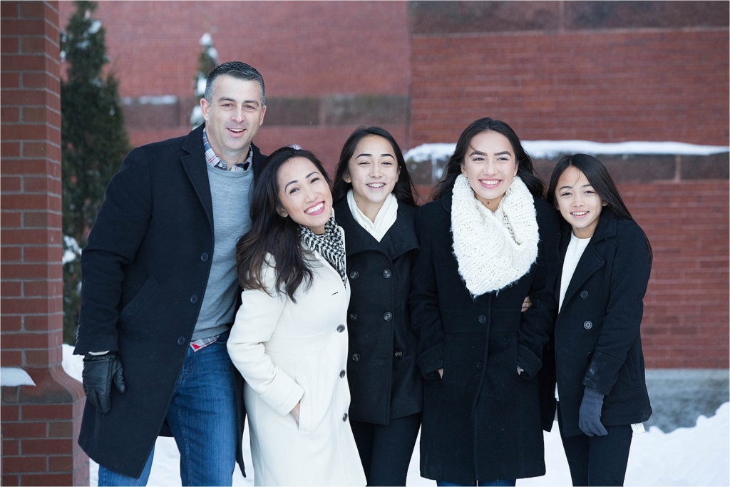 Winter Family Portrait Maine Photographer
