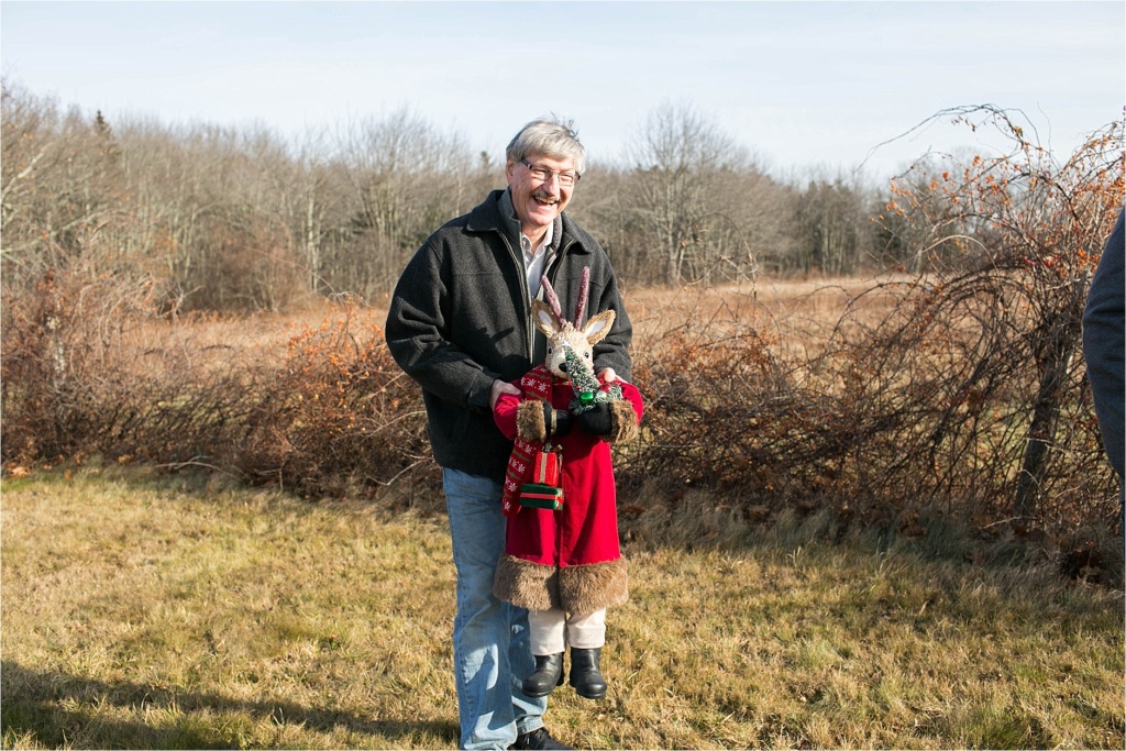 Holiday Portrait Reindeer Portrait Laudholm Farm Wells Reserve Maine Sarah Jane Photography