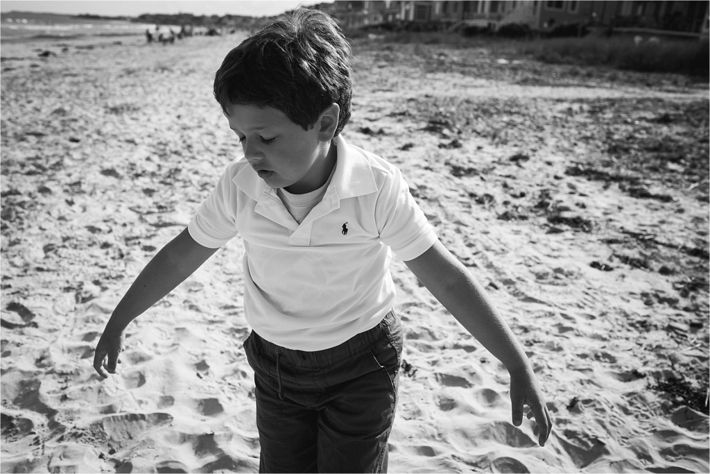 Boy hates his outfit for portrait Wells beach Maine Sarah Jane Photography