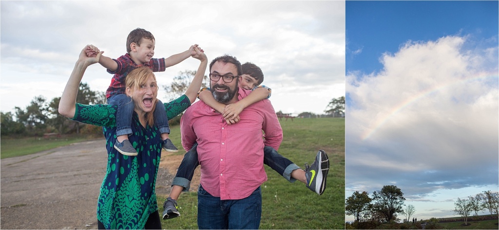 Rainy family portrait session cape elizabeth maine portland headlight Sarah Jane Photography