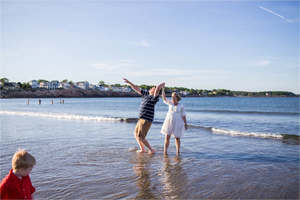 Short Sands Beach York Maine Dancing in the ocean Mom and Dad