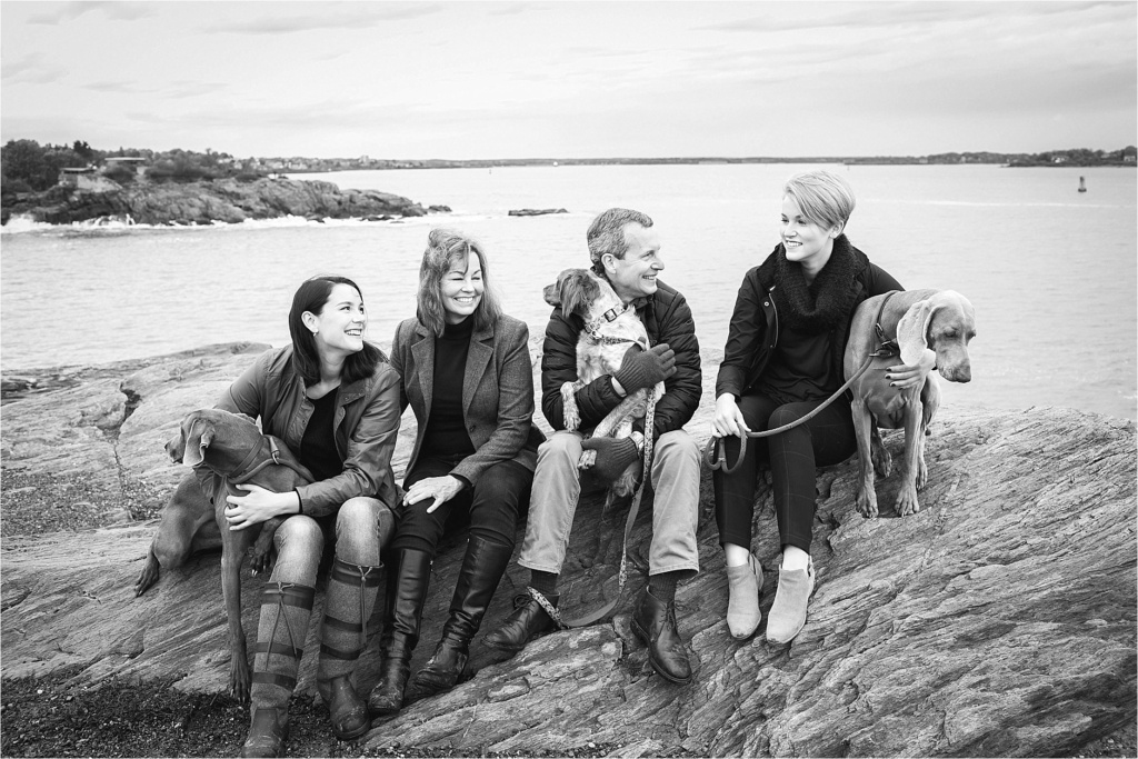 Fort Williams Family Photo Session Black and White Image