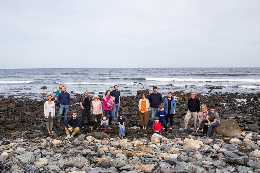 Large Family Portrait Long Sands Beach York Maine