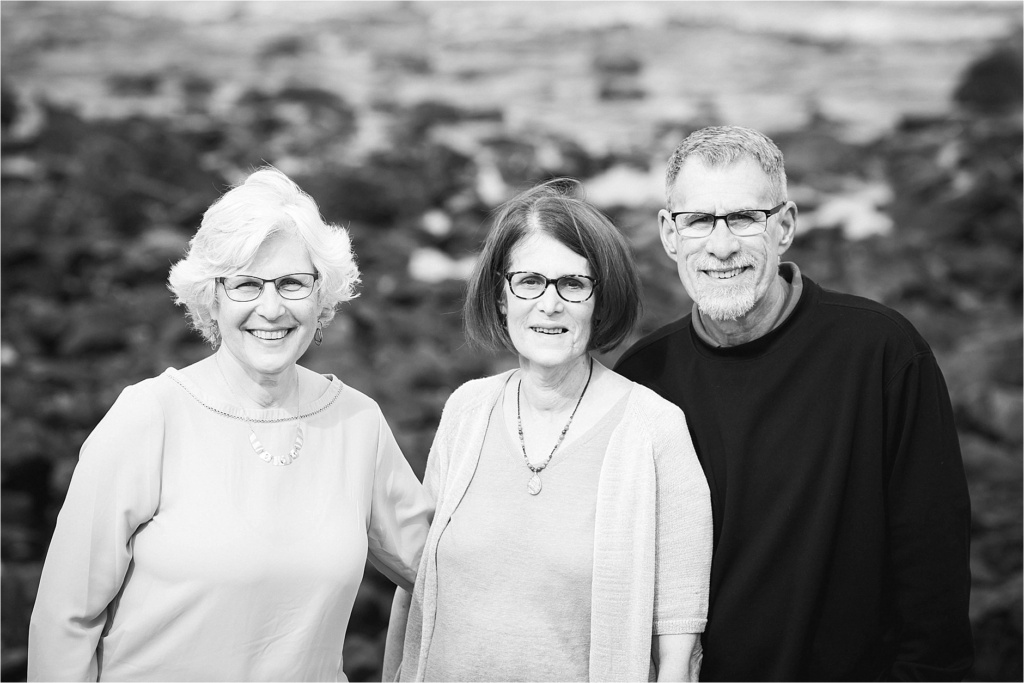 Black and White Family Portrait York Maine Family Photographer