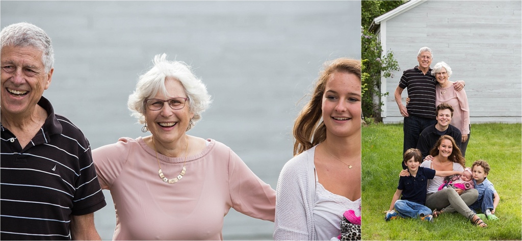 Grandparents and Grandchildren Portrait York Maine Family Photographer Sarah Jane Photography