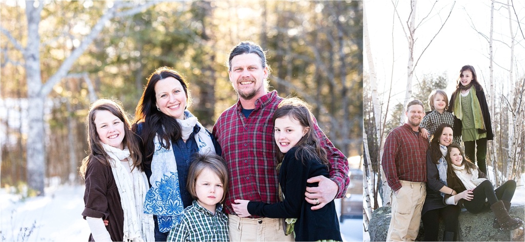 Maine Winter Family Portrait at Home Sarah Jane Photography 