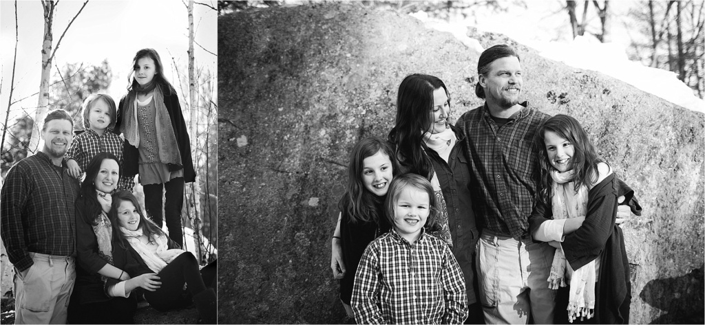 Winter Family Portrait Maine Family Photographer Sarah Jane Photography