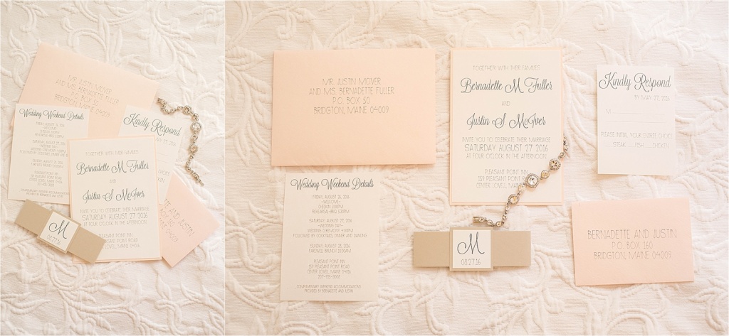 Wedding Invitations Maine Lakeside Wedding