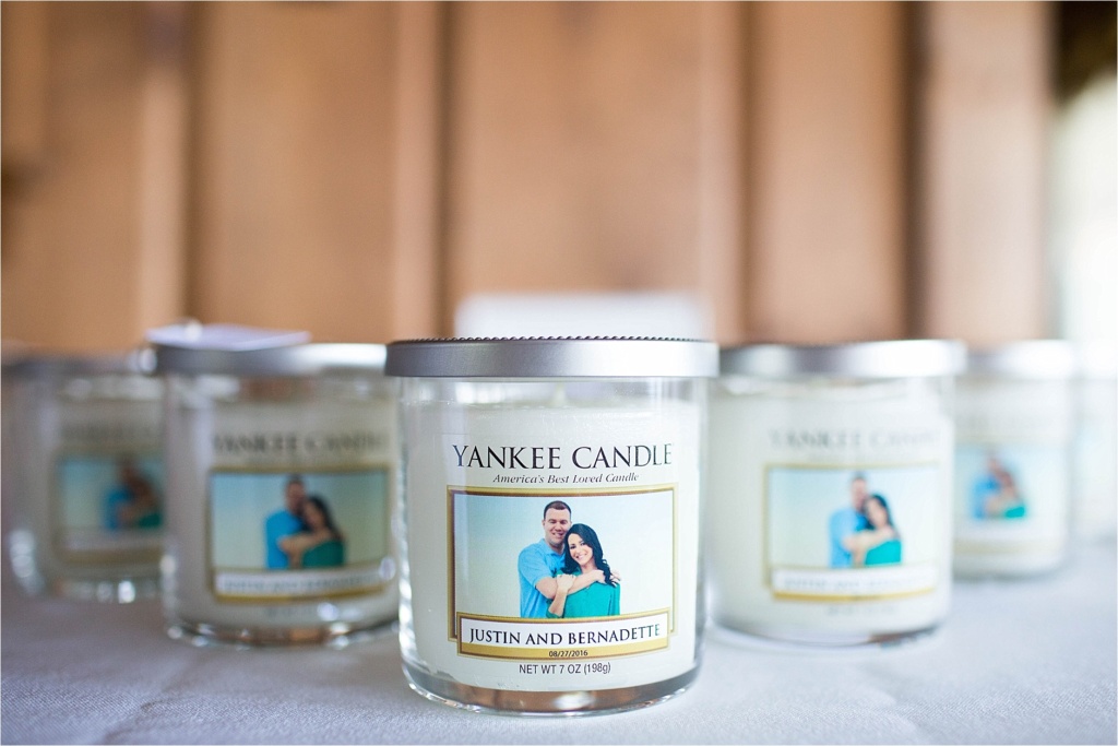 Custom Yankee Candle Wedding Favor Maine Wedding Photographer Pleasant Point Inn