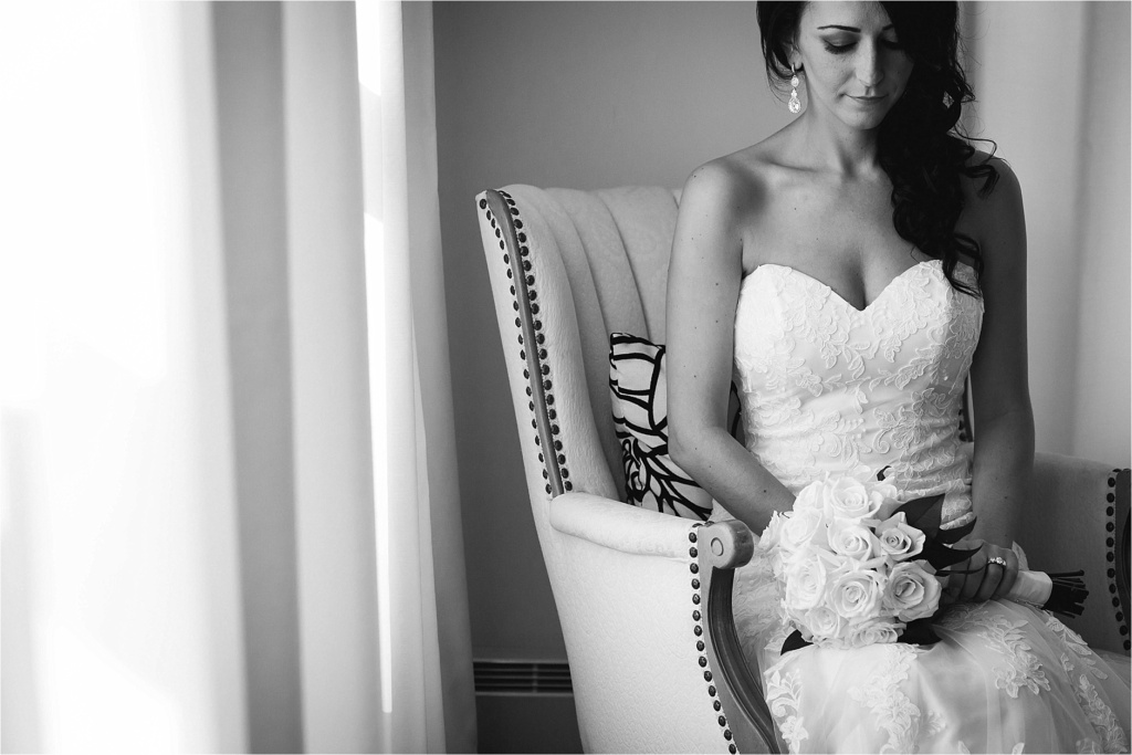 Bridal Portrait Black and White Portrait Maine Wedding Photographer