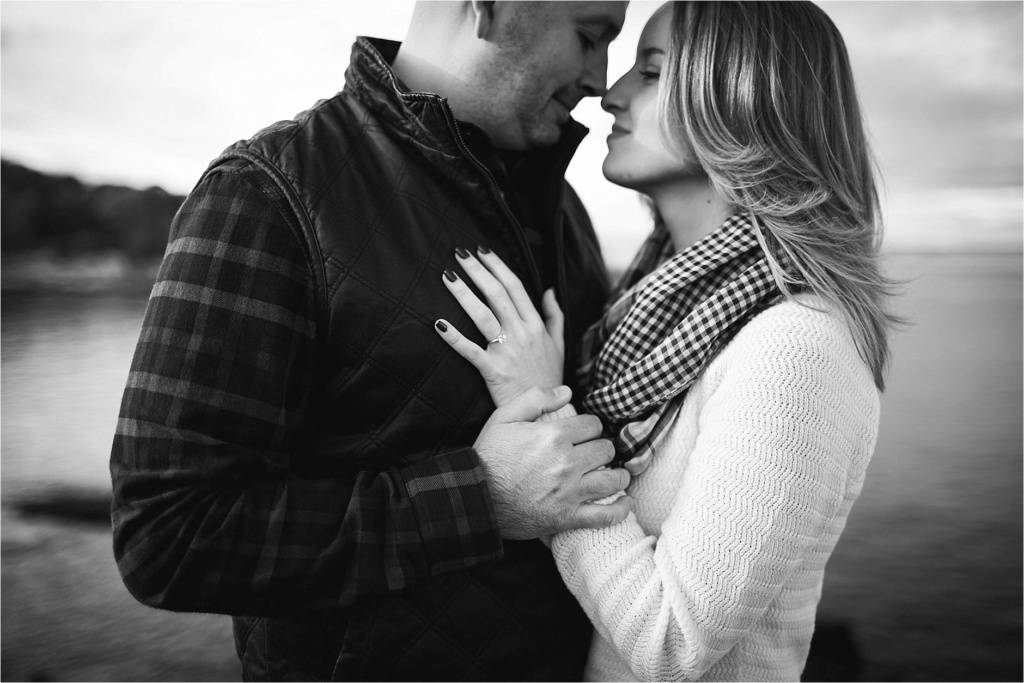 Engagement Photos at the ocean Cape Elizabeth Maine Fort Williams