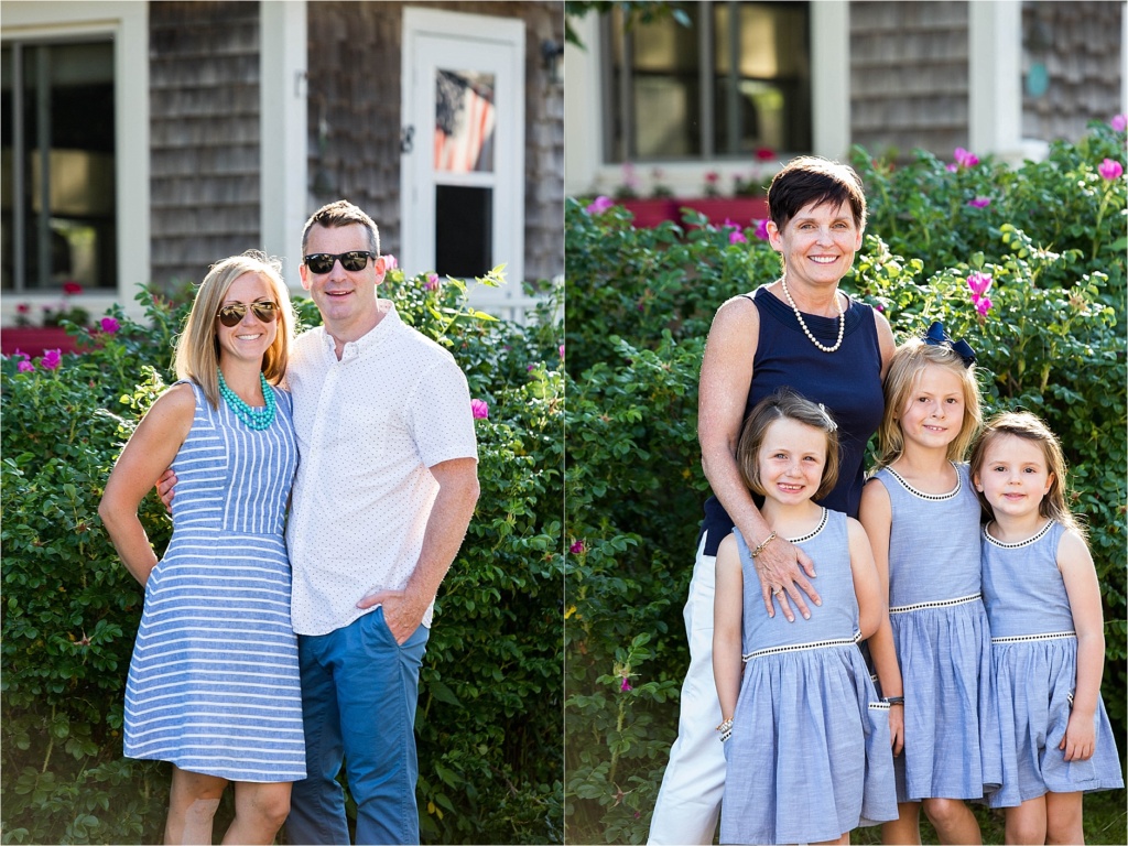 Family portraits in Kennebunkport's Goose Rocks Beach Maine Family Photographer