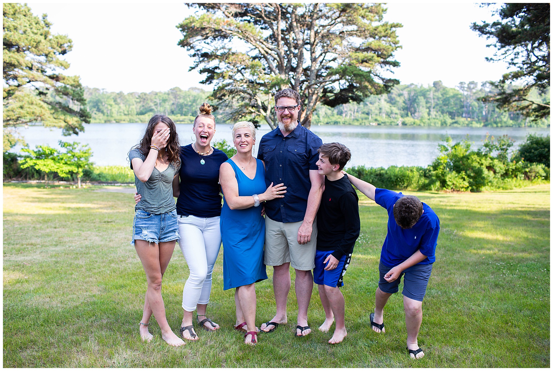 funny family portrait Silver Lake Maine