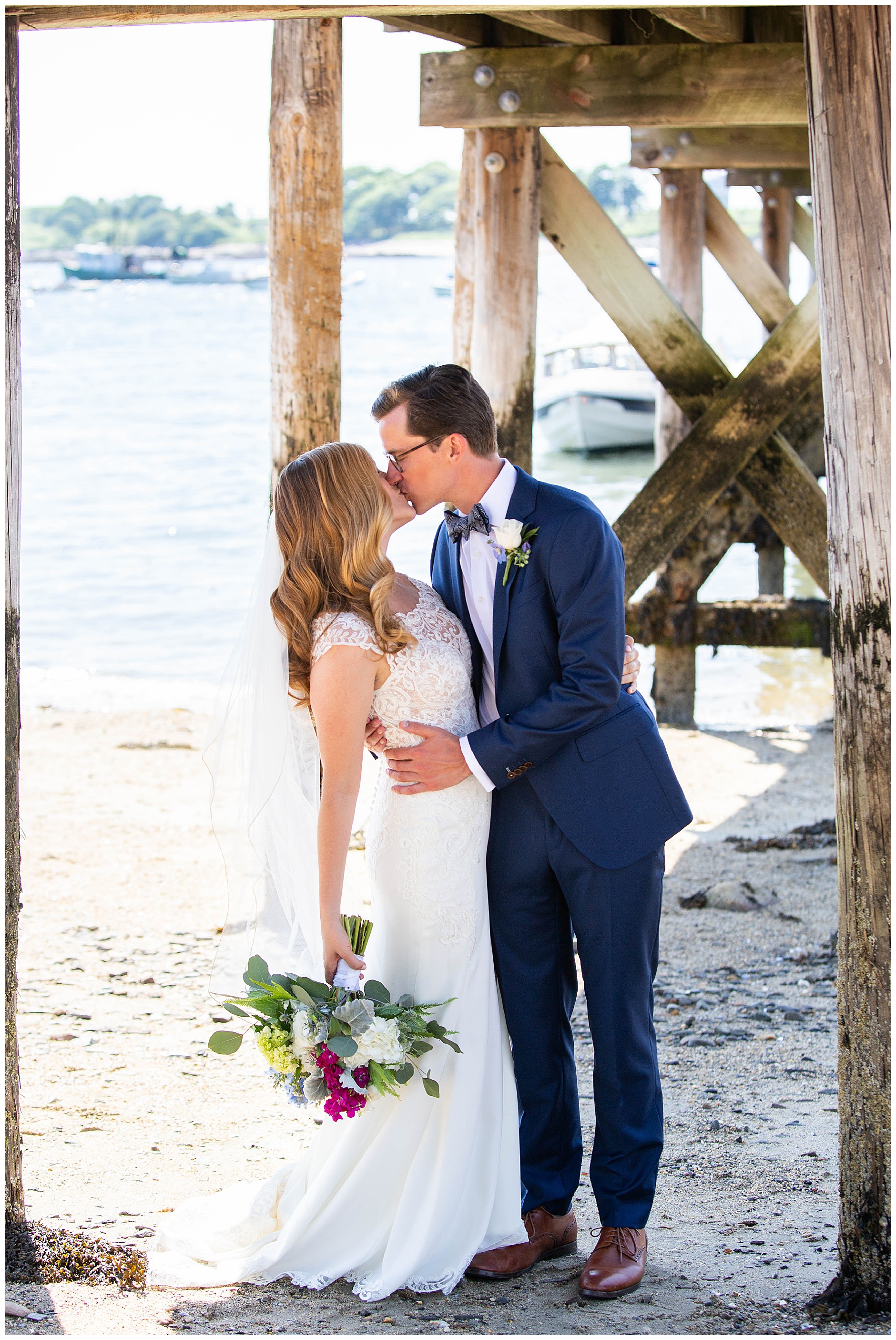 Bridal Portrait on Peaks Island Portland Maine