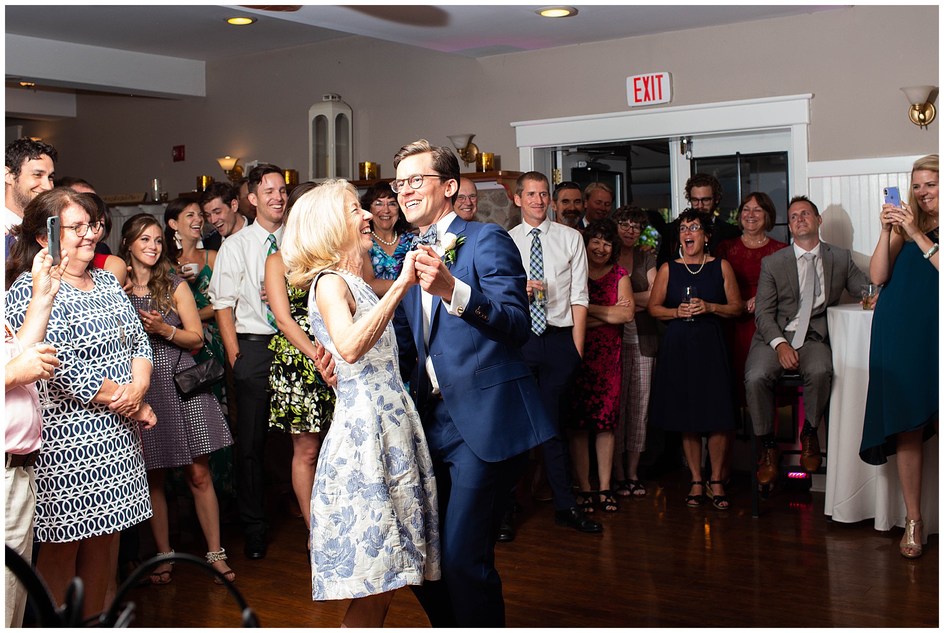 Mother and son dance at Inn on Peaks Island