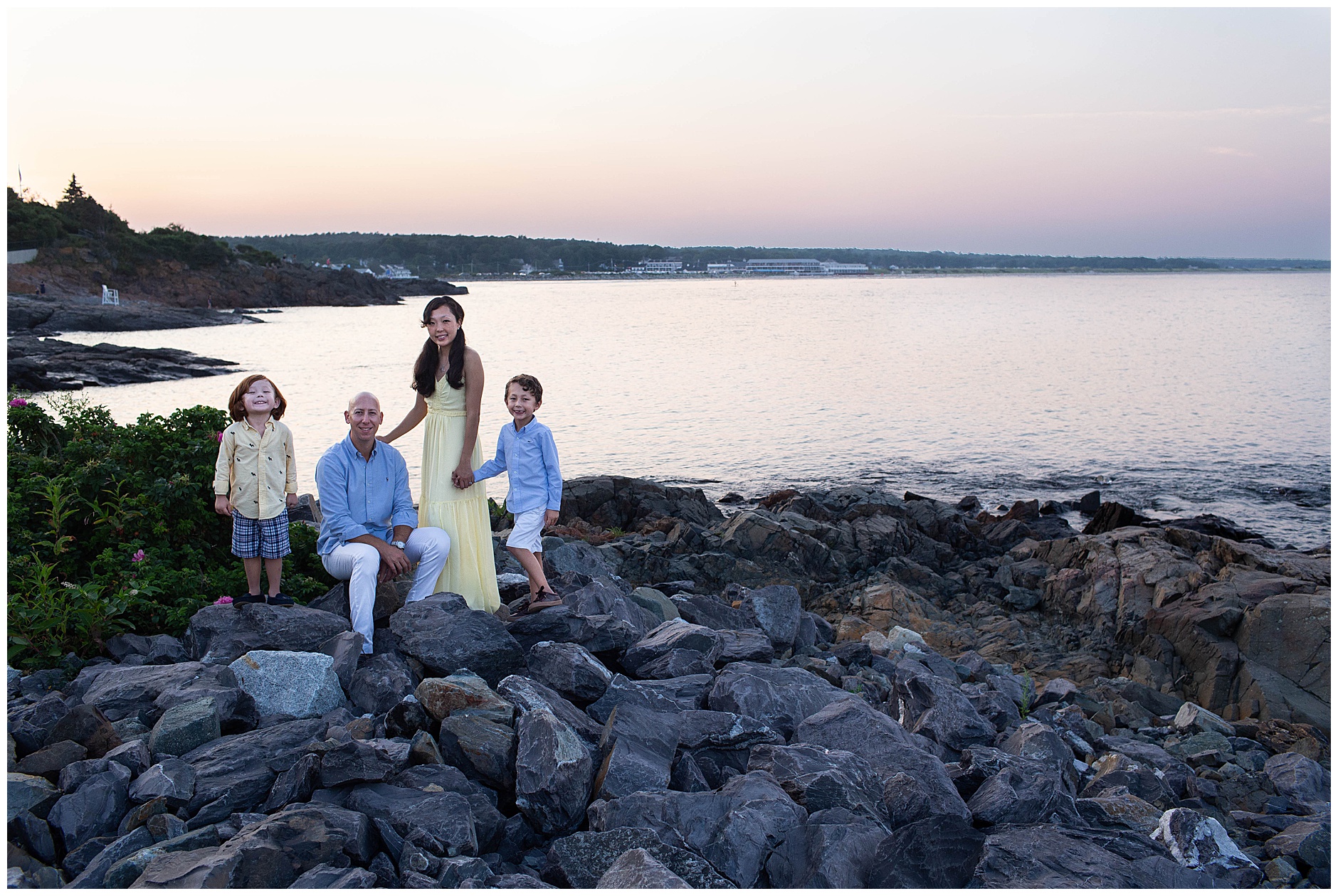 Ogunquit Maine Sunset Family Session | The C Family