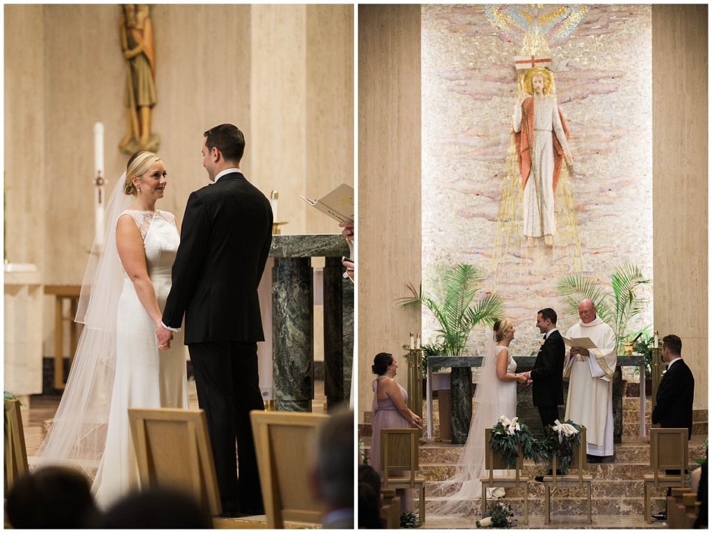 Wedding Ceremony at St Christopher's Church in York Maine