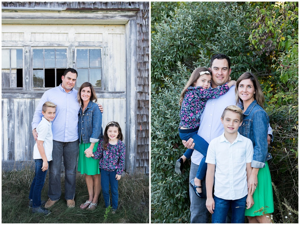 Family portrait by an old barn | Sarah Jane Photography