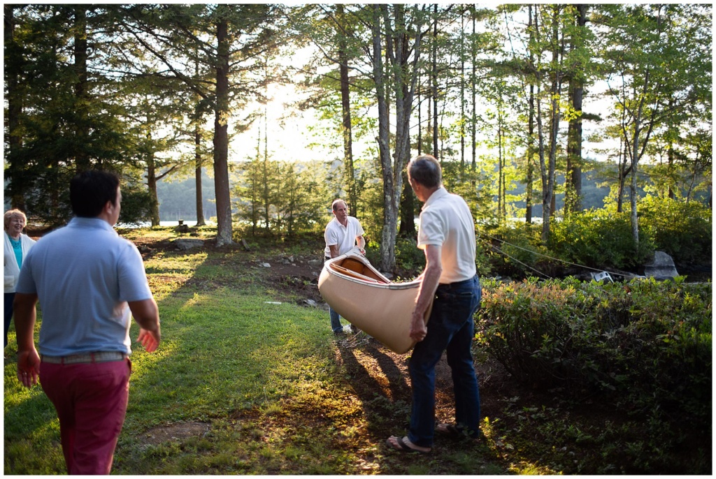Canoe on Damariscotta Lake Jefferson Maine