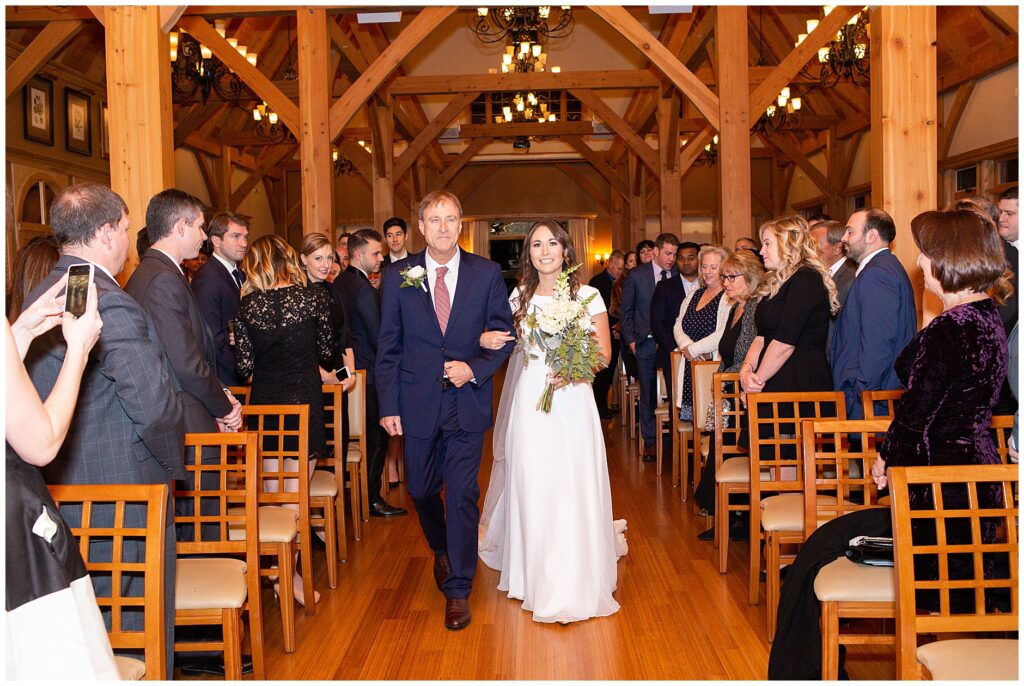 Wedding at Red Barn at Outlook Farm in Winter