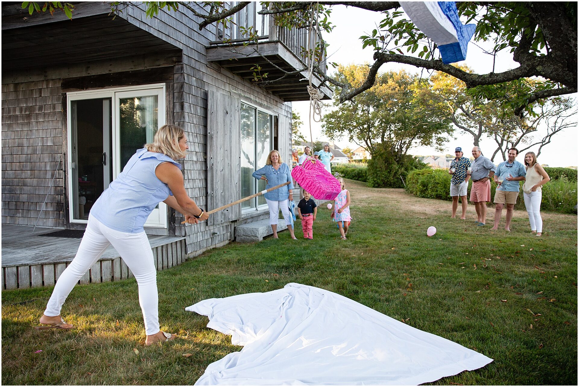 Kill the piñata at the family reunion in Kennebunkport